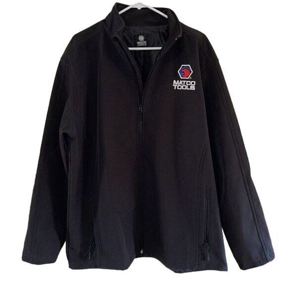 MATCO TOOLS Mens Black Full Zip Performance Jacket Coat Size 2X